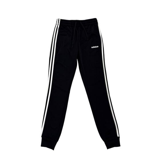 Adidas Track Pants 3 Stripe Black White Drawstring Joggers Size Women's XS - Picture 1 of 2